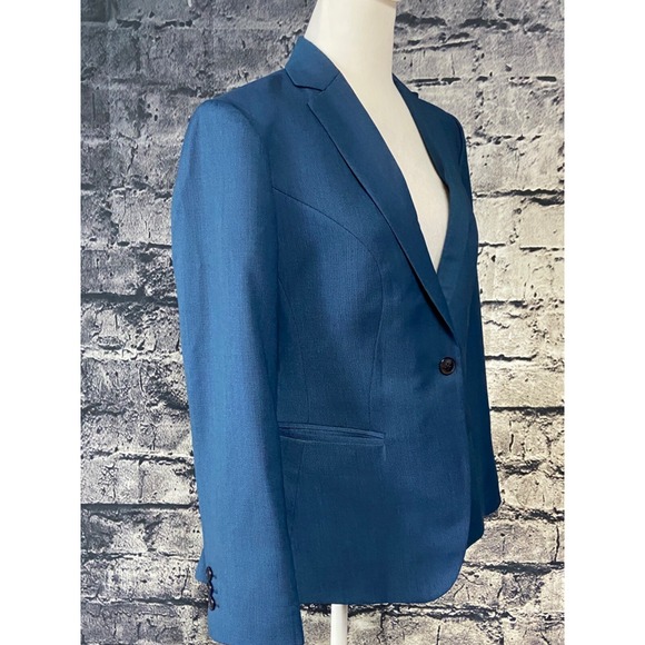 Jessica Altman Womens Blazer Gray Wool Blend Office Career Single Button‎ Lined - Picture 8 of 10